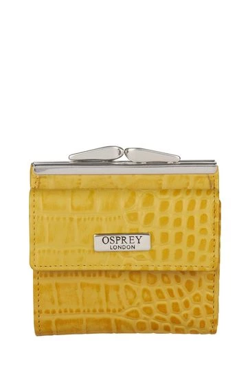 OSPREY LONDON Croc Leather Snap Purse Pool Blue 8 OSPREY LONDON Croc Leather Snap Purse Pool Blue - Image 8