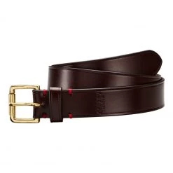 OSPREY LONDON The Santiago 3.5cm Leather Jeans Belt Cognac