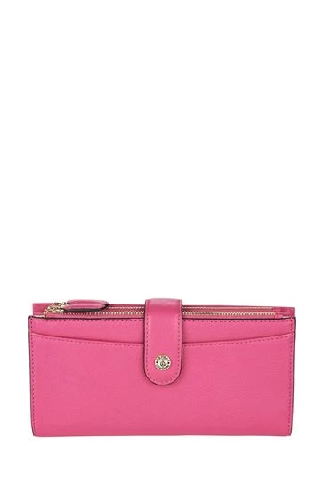 OSPREY LONDON Winchester Matinee Grainy Hide Leather Purse Brown 8 OSPREY LONDON Winchester Matinee Grainy Hide Leather Purse Brown - Image 8