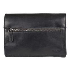 OSPREY LONDON Mens Brown Carter Saddle Leather Washbag Black -OSPREY LONDON Sales unnamed file 1066