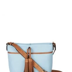 OSPREY LONDON The Savanna Leather Cross-Body Bag Sky Blue -OSPREY LONDON Sales unnamed file 1076