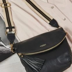 OSPREY LONDON Womens Smooth Calf Leather Milano Cross-Body Bag Navy -OSPREY LONDON Sales unnamed file 1095