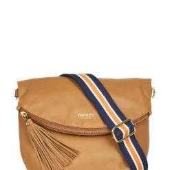 OSPREY LONDON Womens Smooth Calf Leather Milano Cross-Body Bag Navy -OSPREY LONDON Sales unnamed file 1097