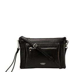 OSPREY LONDON Leather Ruby Croc Cross-Body Bag Grey -OSPREY LONDON Sales unnamed file 1105