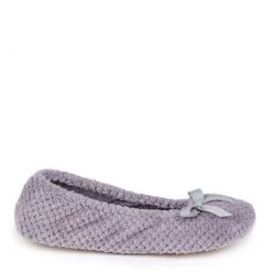Totes Grey Isotoner Popcorn Slippers -OSPREY LONDON Sales unnamed file 1138