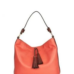 OSPREY LONDON The Savanna Leather Hobo Bag Coral 14 OSPREY LONDON The Savanna Leather Hobo Bag Coral -OSPREY LONDON Sales unnamed file 118
