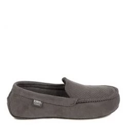Totes Grey Isotoner Mens Airtex Suedette Moccasin Slippers -OSPREY LONDON Sales unnamed file 1183