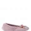 Totes Pink Isotoner Ladies Terry Ballerina Slippers