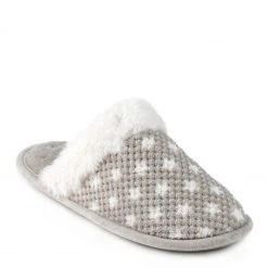 Totes Grey Isotoner Ladies Popcorn Mule With Fur Cuff -OSPREY LONDON Sales unnamed file 1192 scaled