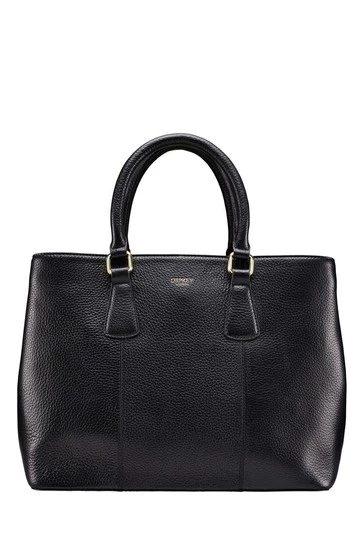 OSPREY LONDON Grainy Hide Leather Adaline Work Bag Navy 6 OSPREY LONDON Grainy Hide Leather Adaline Work Bag Navy - Image 6