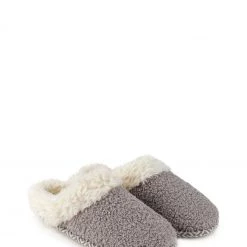 Totes Pink Isotoner Ladies Swept Back Bobble Mule Slippers