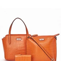 OSPREY LONDON Minster Croc Leather Grab Bag Orange Tang -OSPREY LONDON Sales unnamed file 123 scaled