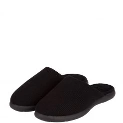 Totes Black Isotoner I Flex Waffle Mule