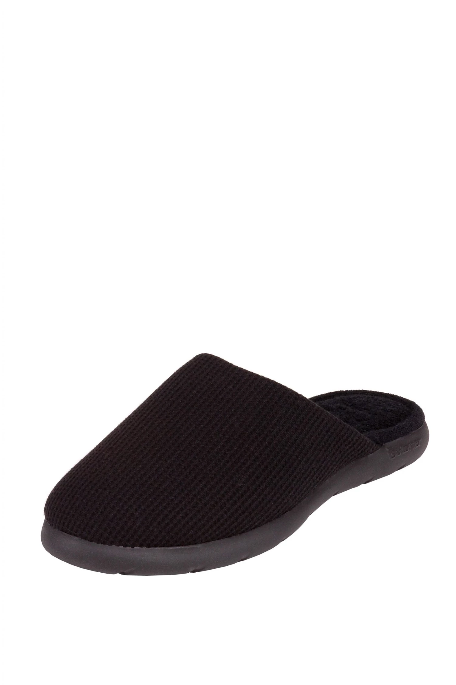 Totes Black Isotoner I Flex Waffle Mule 2 Totes Black Isotoner I Flex Waffle Mule - Image 2