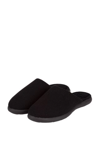 Totes Black Isotoner I Flex Waffle Mule 6 Totes Black Isotoner I Flex Waffle Mule - Image 6