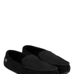 Totes Black Suedette Mocc Slipper With Driving Sole -OSPREY LONDON Sales unnamed file 1293