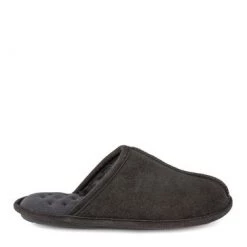Totes Grey Isotoner Mens Real Suede Mule Slippers -OSPREY LONDON Sales unnamed file 1307