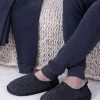 Totes Grey Mens Premium Felt Full Back Slippers