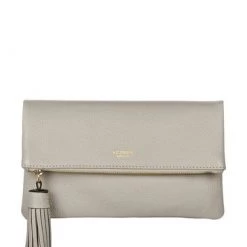 OSPREY LONDON Bexley Grainy Hide Leather Clutch Bag Taupe -OSPREY LONDON Sales unnamed file 133