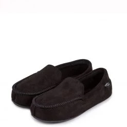 Totes Grey Isotoner Suedette Mocc With Driving Sole