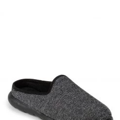 Totes Black Isotoner Totes Mens Iso-Flex Swept Back Mule Slippers -OSPREY LONDON Sales unnamed file 1346 scaled