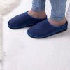 Totes Blue Mens Premium Quilted Mule Slippers
