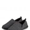 Totes Black Isotoner Mens Iso-Flex Full Back Slippers