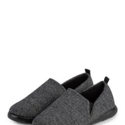 Totes Black Isotoner Mens Iso-Flex Full Back Slippers -OSPREY LONDON Sales unnamed file 1379