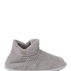 Totes Grey Isotoner Ladies Popcorn Bootie Slippers -OSPREY LONDON Sales unnamed file 1385