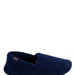 Totes Blue Isotoner Ladies Popcorn Full Back Slippers