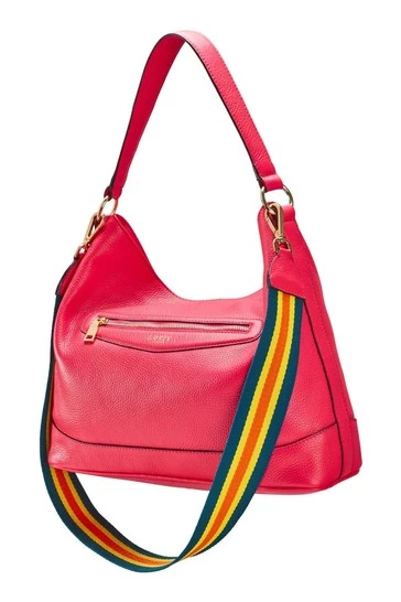 OSPREY LONDON Grainy Hide Leather Hendrix Large Hobo Bag Teal Blue 5 OSPREY LONDON Grainy Hide Leather Hendrix Large Hobo Bag Teal Blue - Image 5