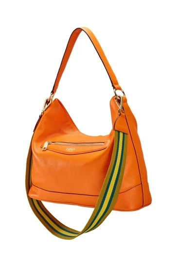 OSPREY LONDON Grainy Hide Leather Hendrix Large Hobo Bag Teal Blue 6 OSPREY LONDON Grainy Hide Leather Hendrix Large Hobo Bag Teal Blue - Image 6