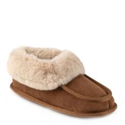 Totes Brown Isotoner Ladies Real Suede Moccasin Bootie -OSPREY LONDON Sales unnamed file 1407 scaled