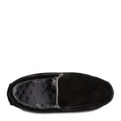 Totes Black Isotoner Mens Real Suede With Closed Stitch Moccasin Slippers -OSPREY LONDON Sales unnamed file 1414 scaled