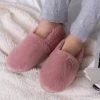 Totes Pink Totes Ladies Faux Fur Full Back Slippers