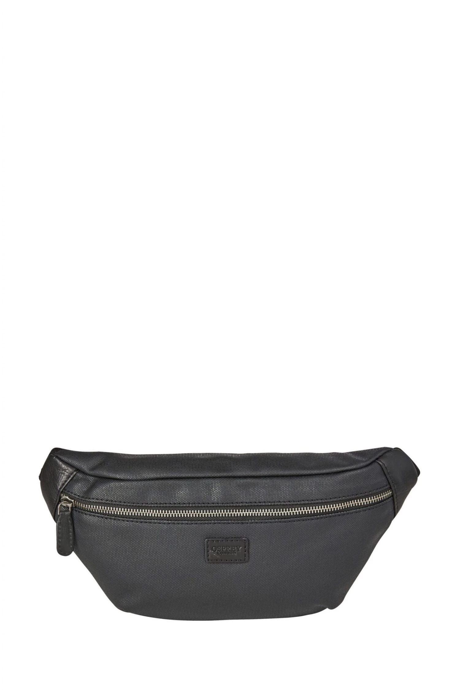 OSPREY LONDON Grantham Glazed Calf Leather Bumbag Black 1 OSPREY LONDON Grantham Glazed Calf Leather Bumbag Black