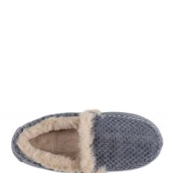 Totes Grey Isotoner Ladies Textured Velour Moccasin Slippers 9 Totes Grey Isotoner Ladies Textured Velour Moccasin Slippers -OSPREY LONDON Sales unnamed file 1444 scaled