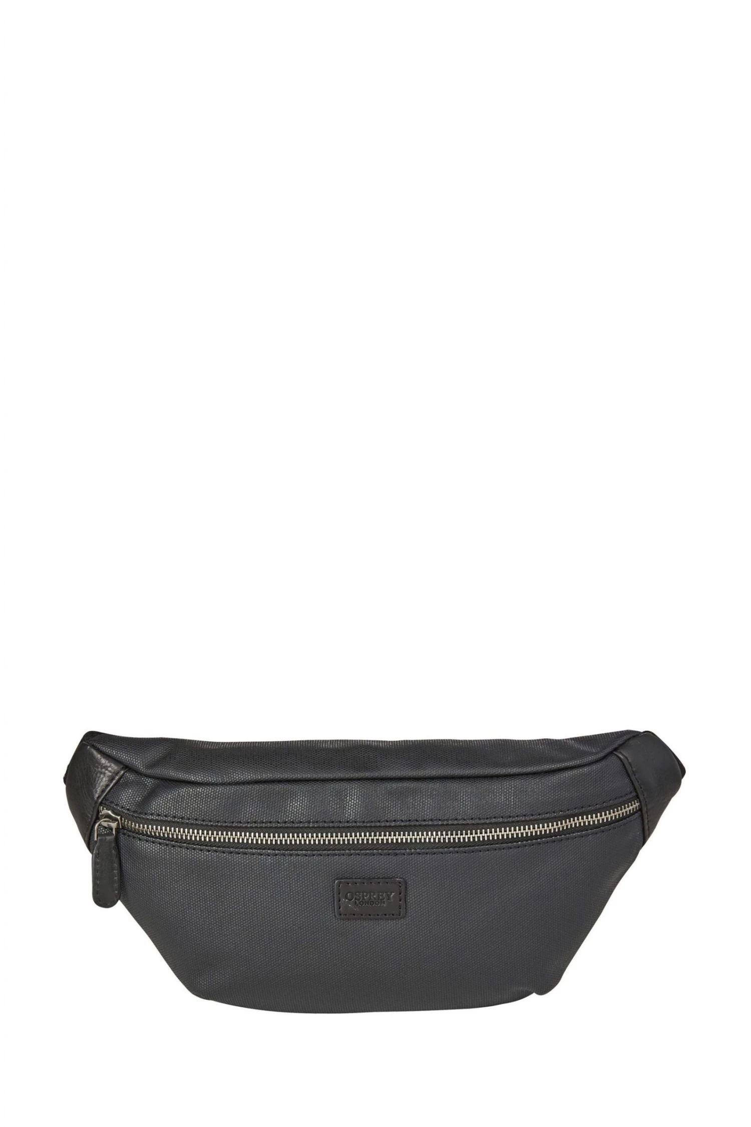 OSPREY LONDON Grantham Glazed Calf Leather Bumbag Black 2 OSPREY LONDON Grantham Glazed Calf Leather Bumbag Black - Image 2