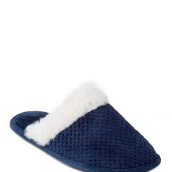 Totes Blue Isotoner Ladies Popcorn Mule With Fur Cuff -OSPREY LONDON Sales unnamed file 1467 scaled