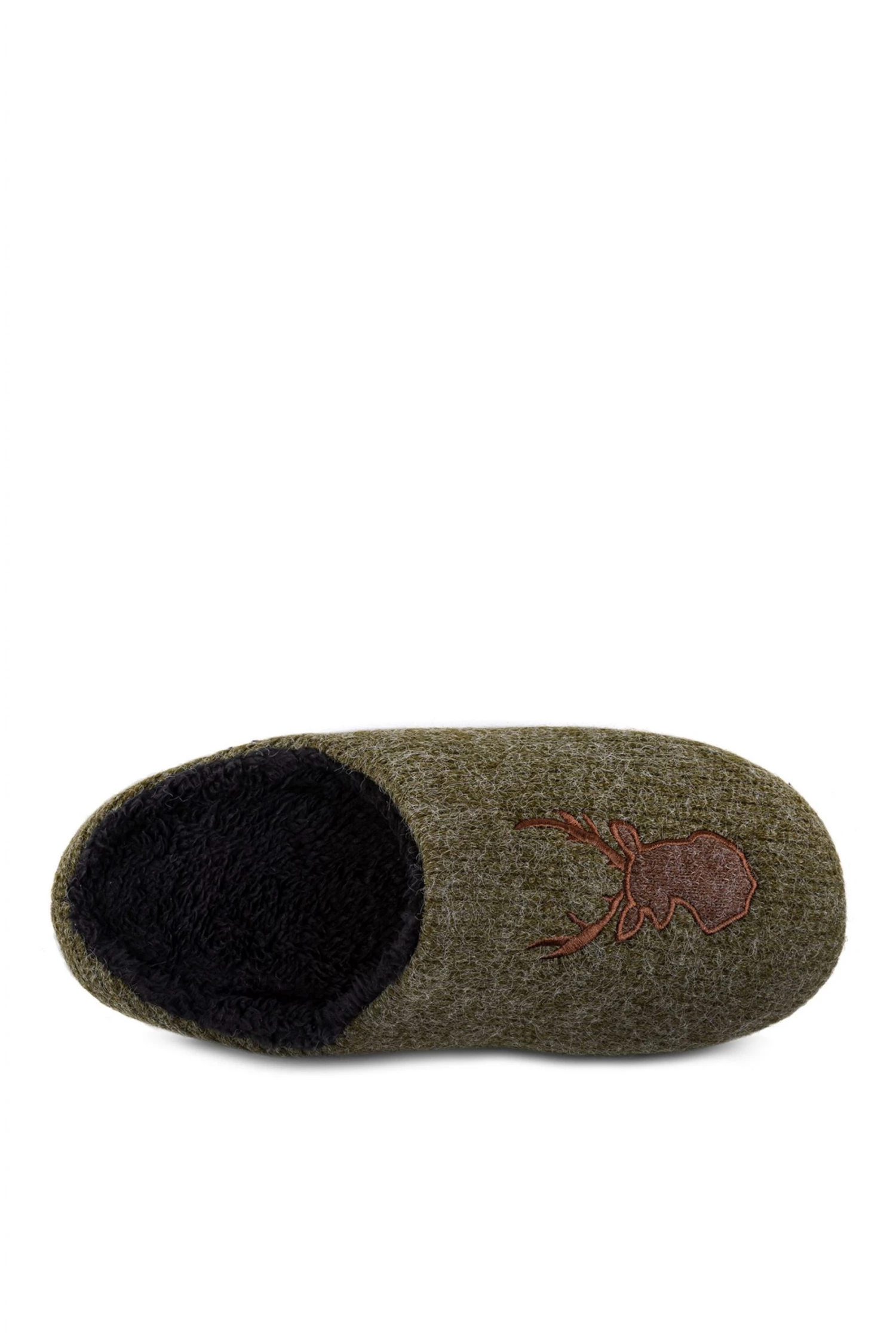 Totes Green Mens Novelty Applique Slippers 5 Totes Green Mens Novelty Applique Slippers - Image 5