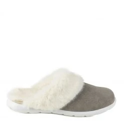 Totes Grey Isotoner Ladies Iso-Flex Real Suede Mule Slippers -OSPREY LONDON Sales unnamed file 1510 scaled