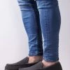 Totes Grey Isotoner Mens Iso-Flex Real Suede Moccasin Slippers