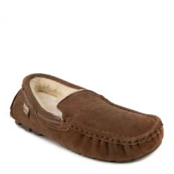 Totes Brown Isotoner Mens Real Suede With Closed Stitch Moccasin Slippers -OSPREY LONDON Sales unnamed file 1521 scaled