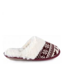 Totes Red Ladies Family Collection Fair Isle Mule Slippers -OSPREY LONDON Sales unnamed file 1530