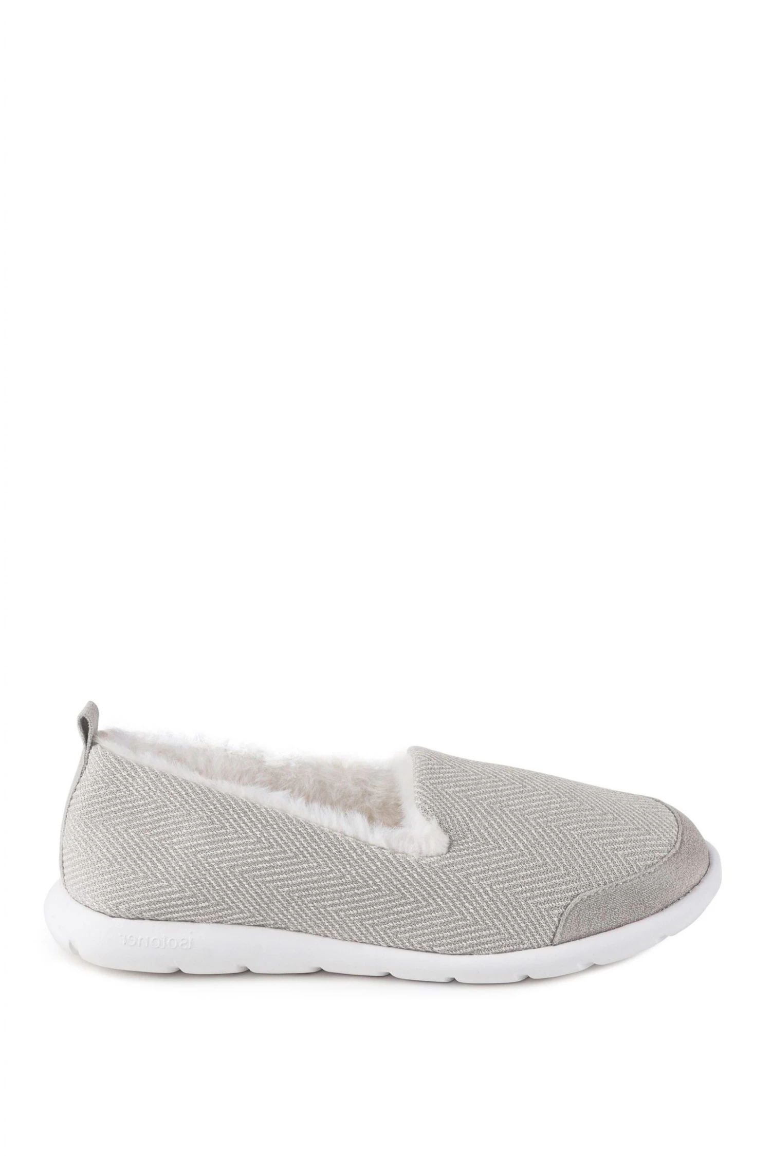 Totes Grey Isotoner Ladies Iso- Flex Herringbone Full Back Slippers 1 Totes Grey Isotoner Ladies Iso- Flex Herringbone Full Back Slippers