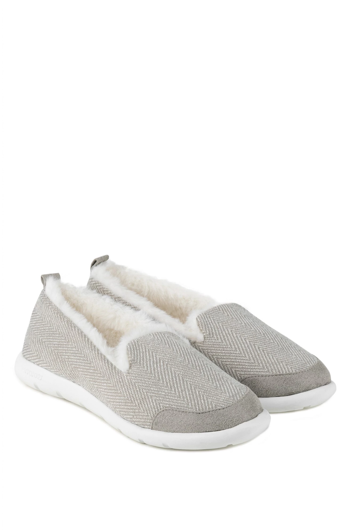 Totes Grey Isotoner Ladies Iso- Flex Herringbone Full Back Slippers 3 Totes Grey Isotoner Ladies Iso- Flex Herringbone Full Back Slippers - Image 3