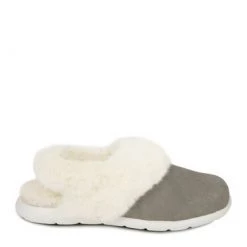 Totes Grey Isotoner Ladies Iso-Flex Real Suede Slingback Slippers -OSPREY LONDON Sales unnamed file 1590