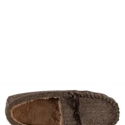 Totes Brown Totes Mens Wool Check Moccasin Slippers -OSPREY LONDON Sales unnamed file 1593 scaled