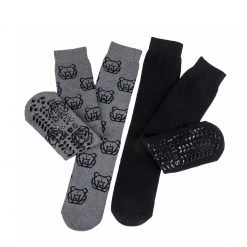 Totes Grey Mens 2 Pack Original Slipper Sock