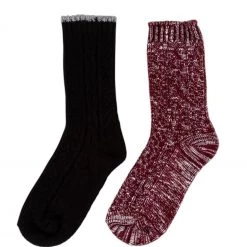 Totes Black Ladies Wool Blend Socks